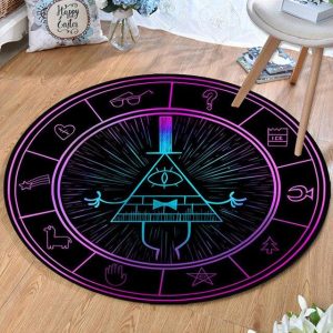 Tapis Rond Triangle Lumineux