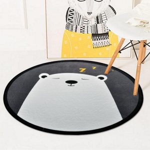 Tapis Rond Tête D'Ours