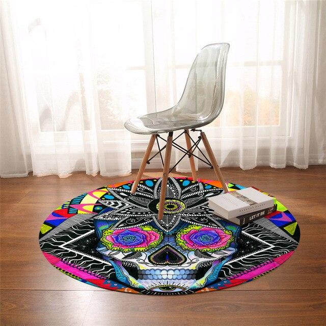 Tapis Rond Tête De Mort