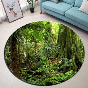 Tapis Rond Thème Jungle