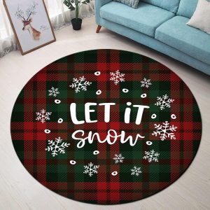 Tapis Rond Thème Noël