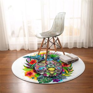 Tapis Rond Tortue Art Bohème