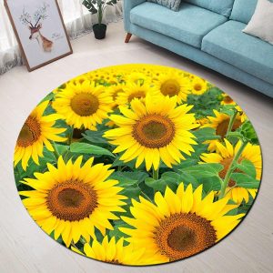 Tapis Rond Tournesol