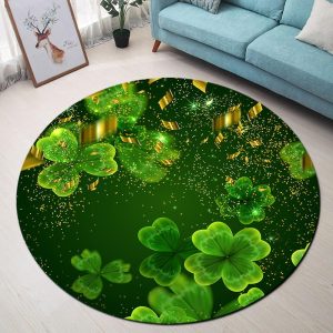 Tapis Rond Trèfle À Quatre Feuilles