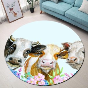 Tapis Rond Vache