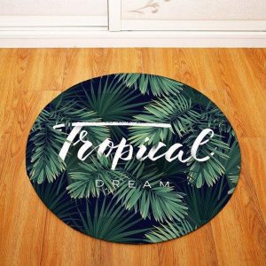 Tapis Rond Végétal