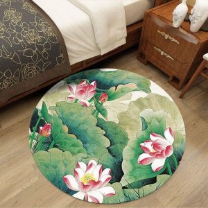 Tapis Rond Vert Foncé