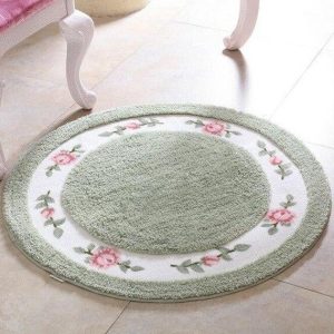 Tapis Rond Vert Menthe