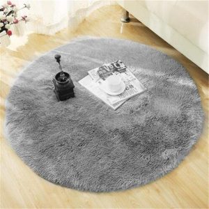 Tapis Rond Gris Confort