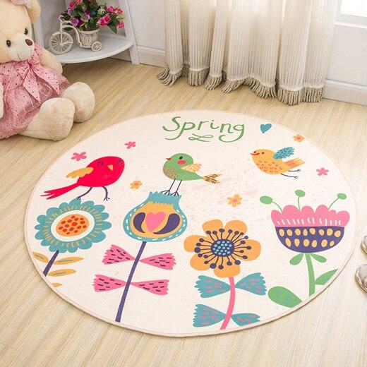 Tapis Rond Rose Pale