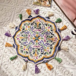 Tapis Rond Tissé