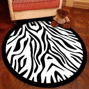 Tapis Rond Zèbre