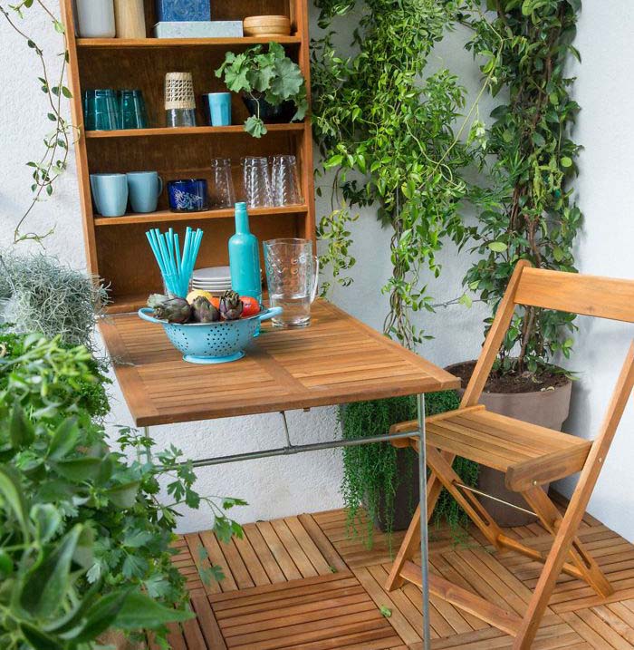 Terrasse bois chaise réglable