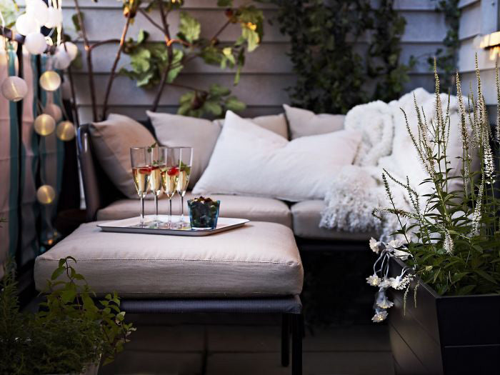 Terrasse Oreillers gris Anthracite 