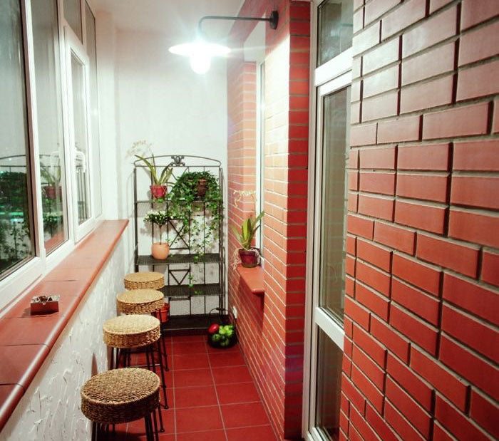 terrasse couleur brique