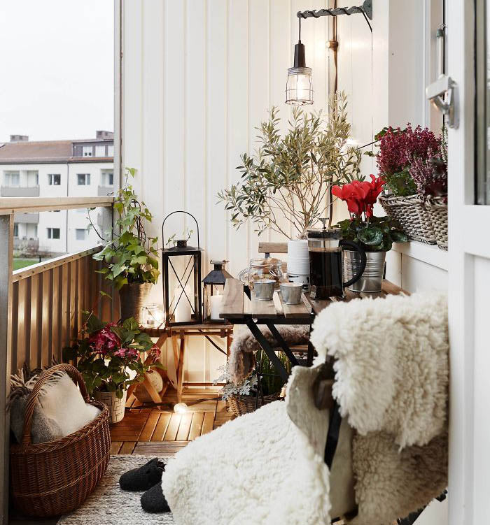 Terrasse avec Laine Mouton