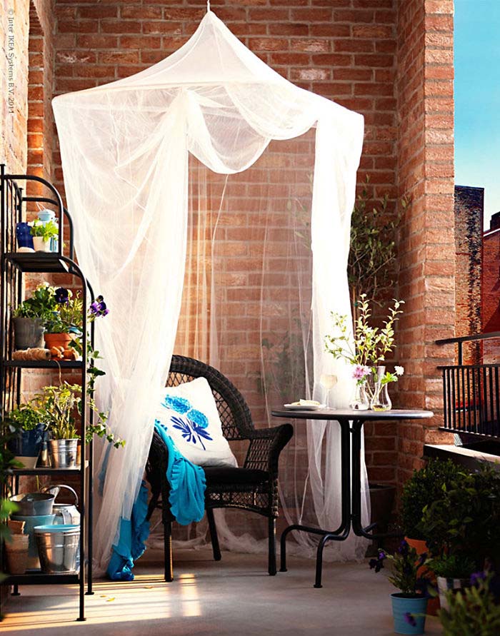 Terrasse avec Toile Suspendue