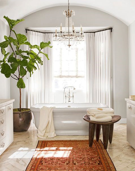 Touche de verdure dans la salle de bain