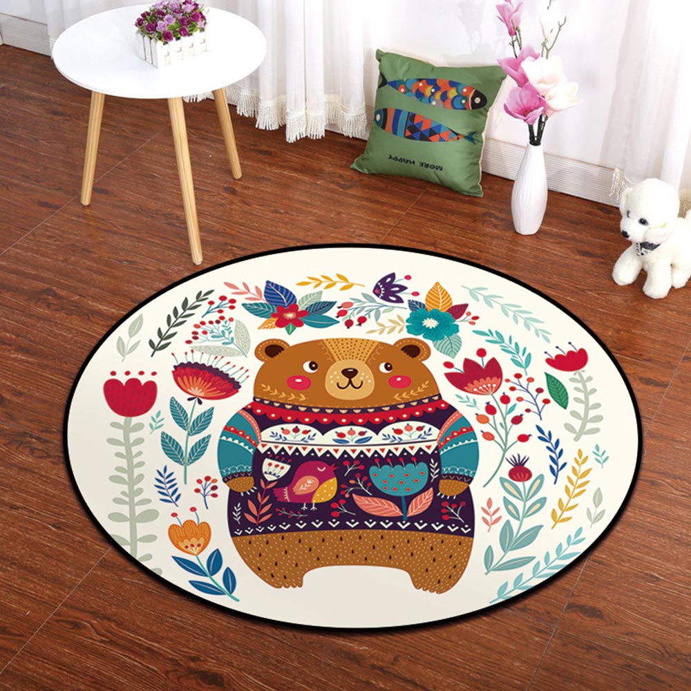 Tapis Rond Bébé Ourson